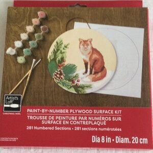 Artist's Loft Paint-by-Number Kit with Fox Design